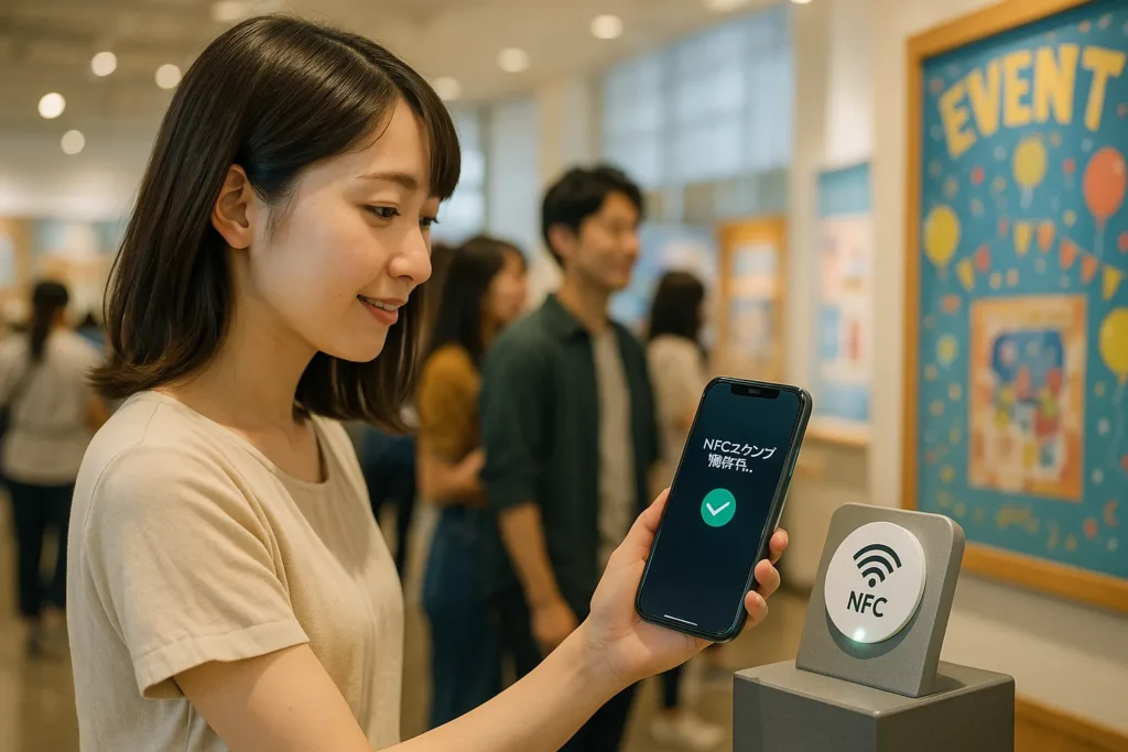NFC(Near Field Communication)技術を活用したスタンプ収集方法は、参加者に直感的でスムーズな操作体験を提供します。