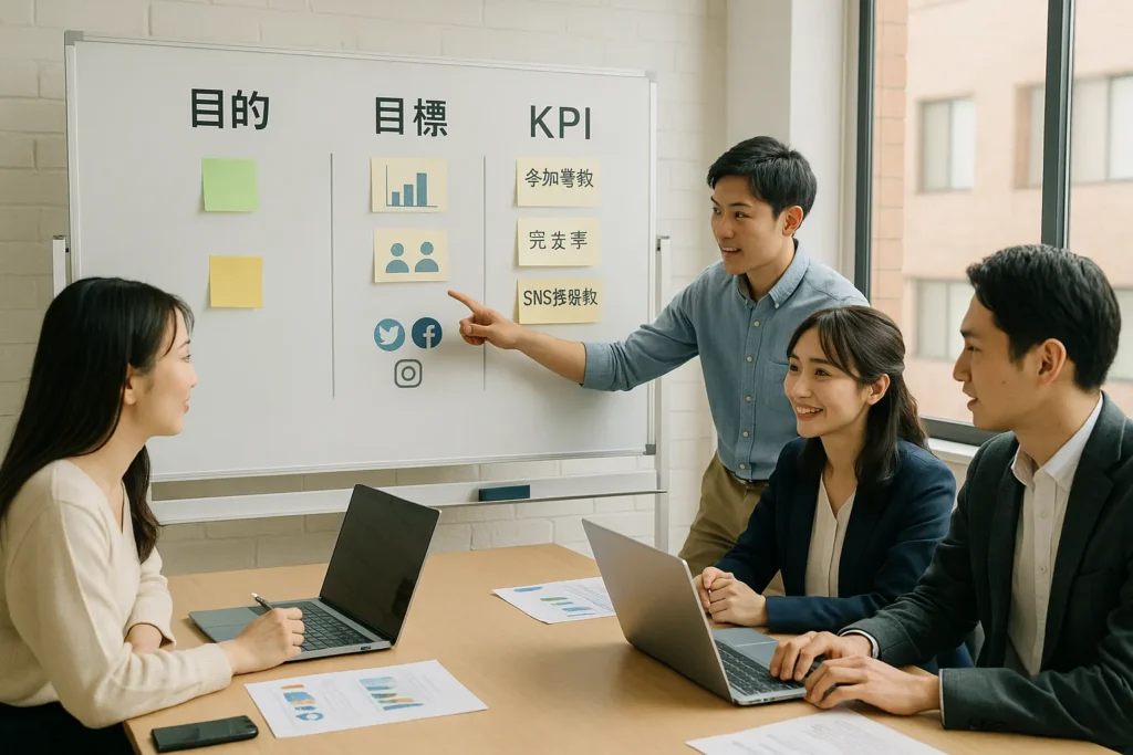 デジタルスタンプラリーを企画する際、まず明確にすべきは「目的」と「目標」です。これを定めることで、イベント全体の方向性が明確になり、効果的な施策を計画することが可能となります。