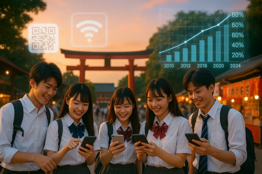 デジタルスタンプラリーが注目される背景には、スマートフォンの普及と、社会全体の「非接触」に対する需要の高まりがあります。