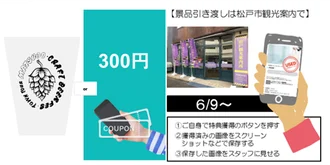 はしご酒店舗で使える300割引券 or ビアフェスカップ【スタンプ6個】
