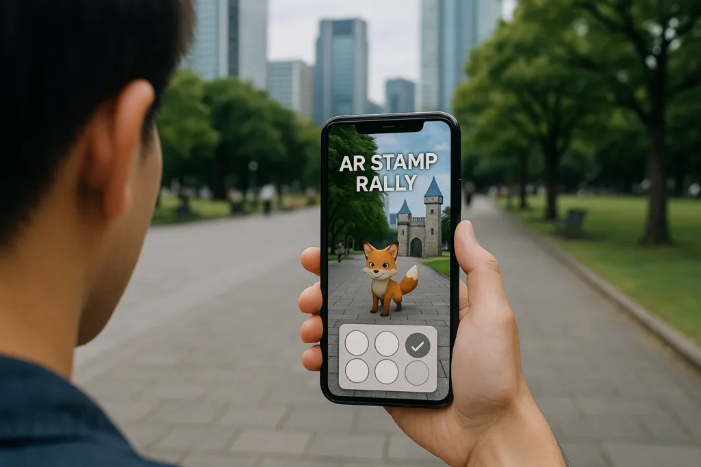 AR技術を組み合わせたスタンプラリーは、参加者に没入感の高い体験を提供します。