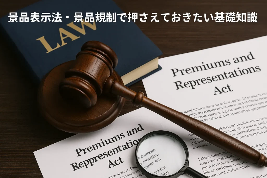 景品表示法では、景品類の価額制限や提供方法が定められています。高額すぎる景品を提供すると規制違反になる場合があるため、イベント運営者は事前にルールを把握しておく必要があります。