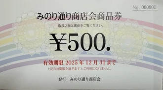みのり通り商店会の商品券があたる！　くじ引きにチャレンジ！