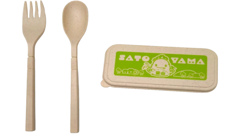 スタンプ３個！　”たまきょうりゅう”オリジナルイラスト カトラリーセット