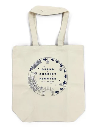 スタンプ10個賞　ホッカイドウ競馬騎手サイン入りキャンバストートバッグ