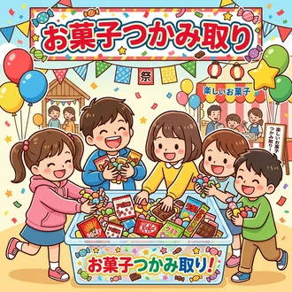 お菓子つかみ取り